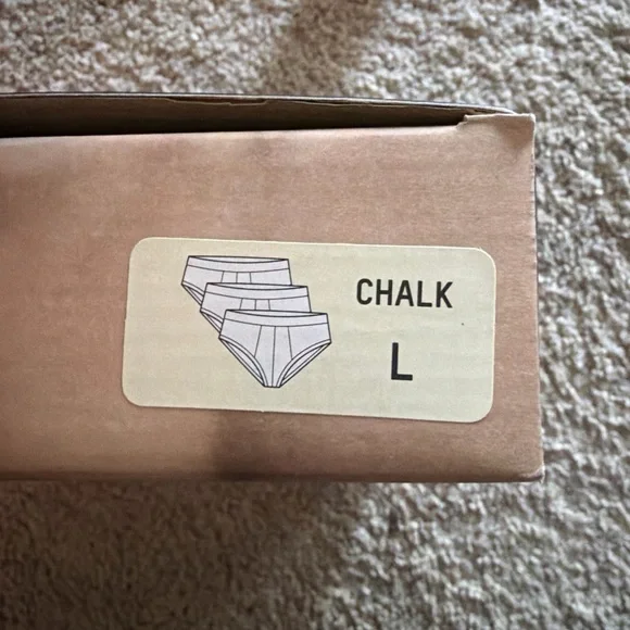 Skims Men's Cotton Briefs L Large 36-38 New In BOX 3 Pack White/Chalk Underwear - Picture 4 of 10